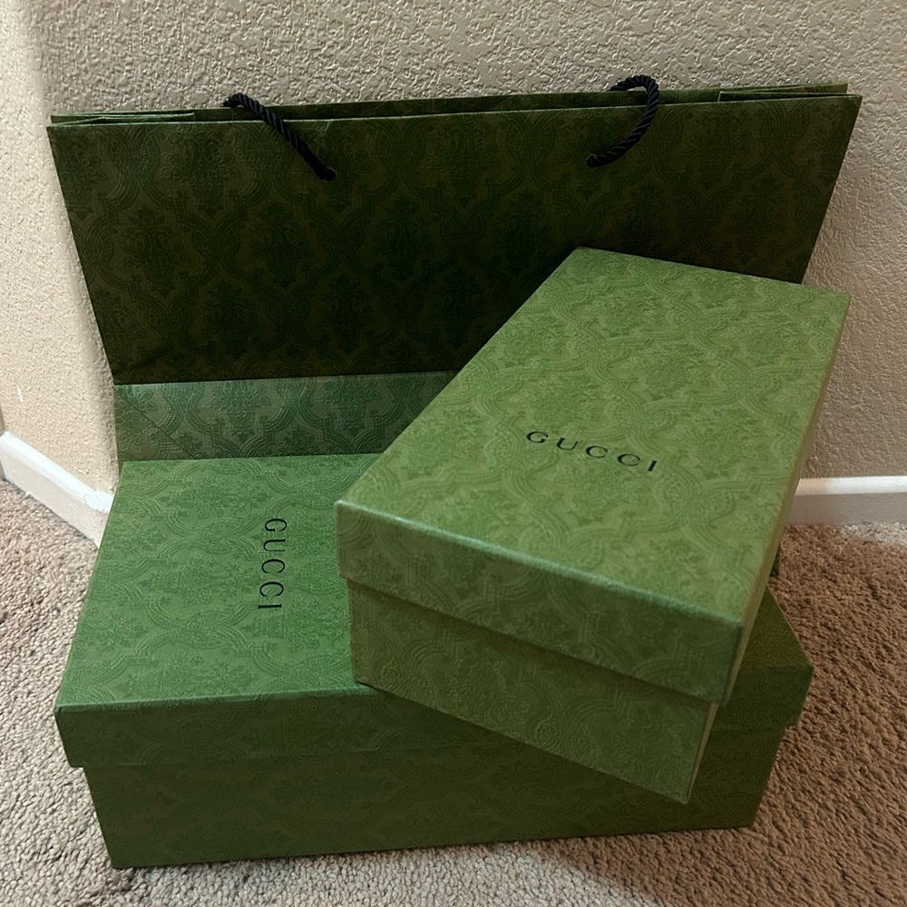Empty Gucci Shoes Box and Bag